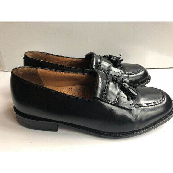 Bostonian Black Size 10W Kiltie Tassel Leather - Picture 4 of 8